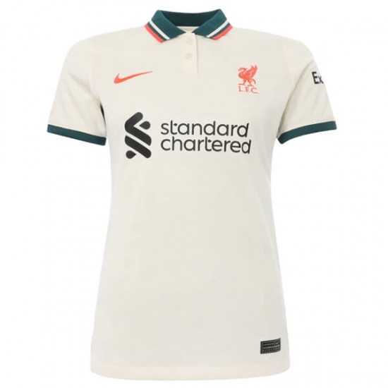Camisola Liverpool Mulher Equipamento Segundo 2021-2022 Manga Curta